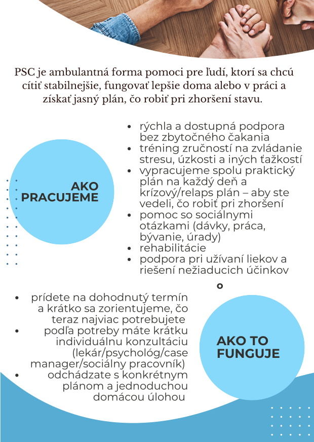 Leták Psycho-sociálne centrum Michalovce, strana 2